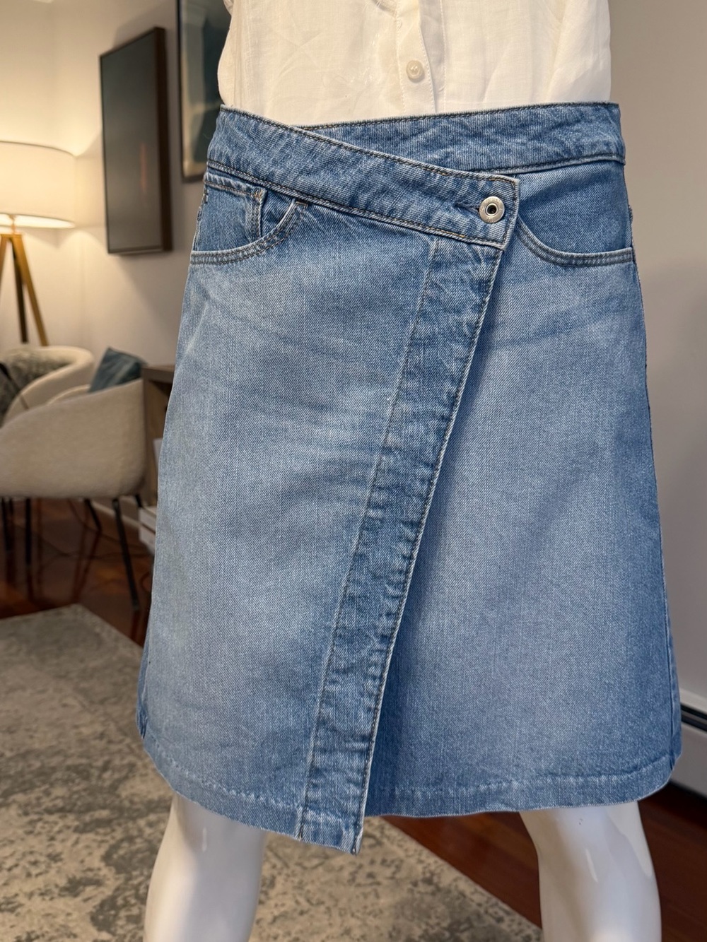 RAW G-star asymmetrical denim skirt